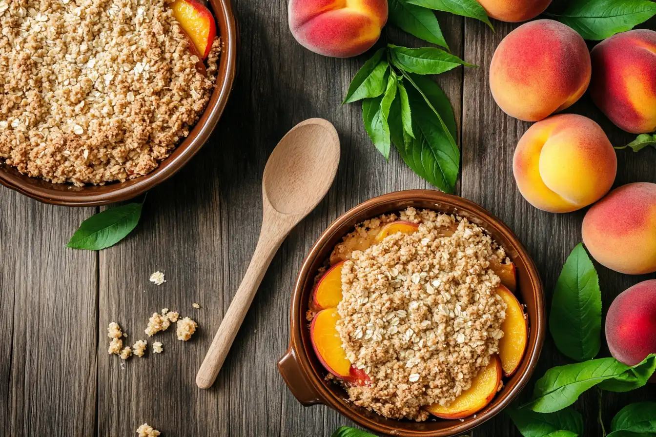 Discover the difference between peach crumble and peach crisp. Learn about their textures, toppings, and recipes for the perfect dessert!