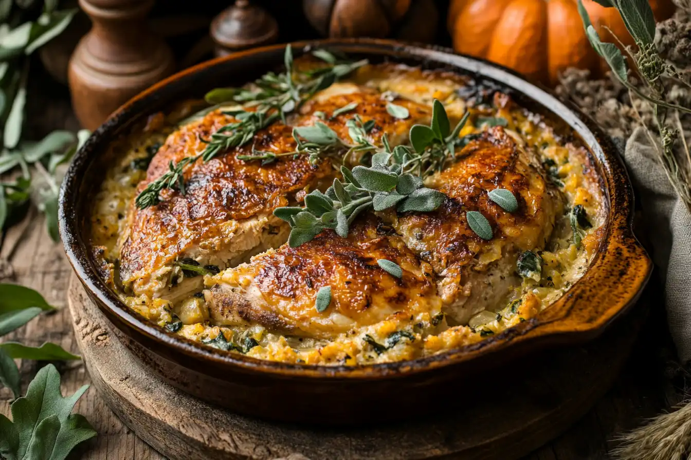 What is chicken dressing made of